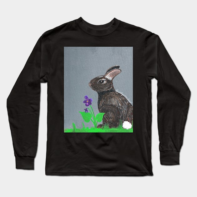 Eastern Cottontail Long Sleeve T-Shirt by Peleegirl